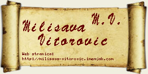 Milisava Vitorović vizit kartica